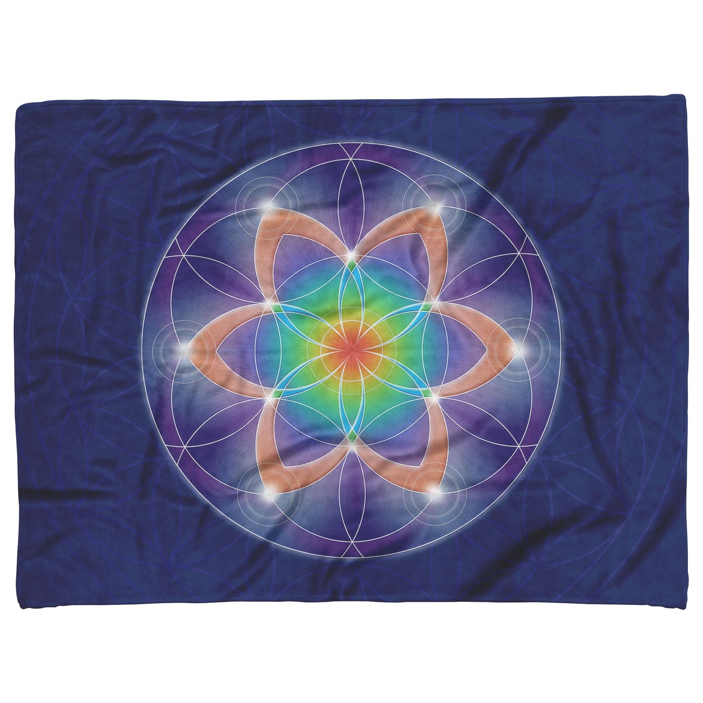 Flower of Life Fleece Blanket Blankets teelaunch "50 x 60" Fleece