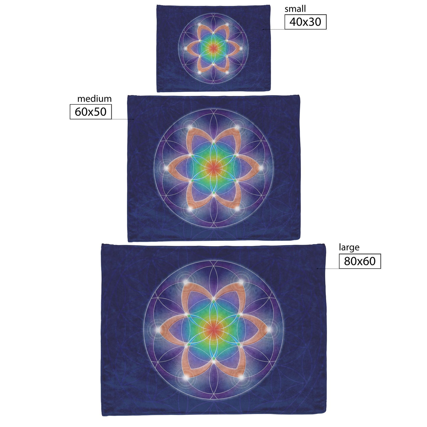 Flower of Life Fleece Blanket Blankets teelaunch