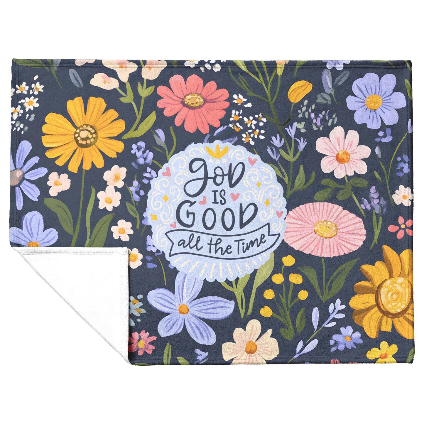 God Is Good Blanket Scripture Blanket, Couch Throw Bible Verses Fleece Blankets Blankets teelaunch Lightweight Fleece - 50"x60"