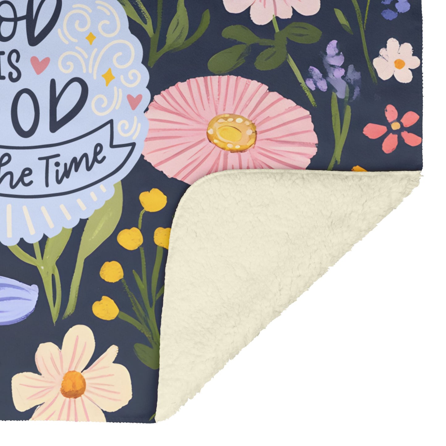 God Is Good Blanket Scripture Blanket, Couch Throw Bible Verses Fleece Blankets Blankets teelaunch Sherpa Fleece - 50"x60"