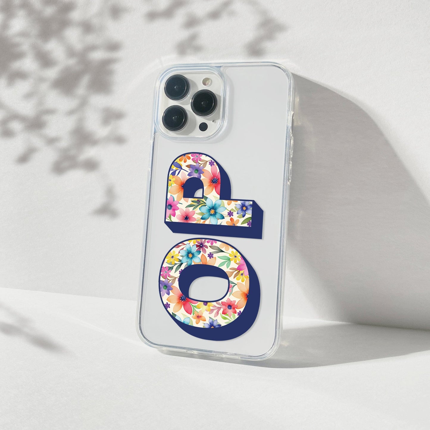 Monogram Clear iPhone 16 Case • Designed to fit Most iPhone and Samsung Models Salmon Olive