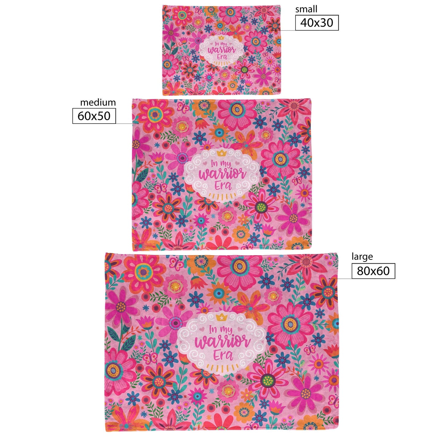 In My Warrior Era, Pink Ribbon October Blanket, Fighter Emotional Support Blanket, Breast Cancer Survivor Blankets teelaunch