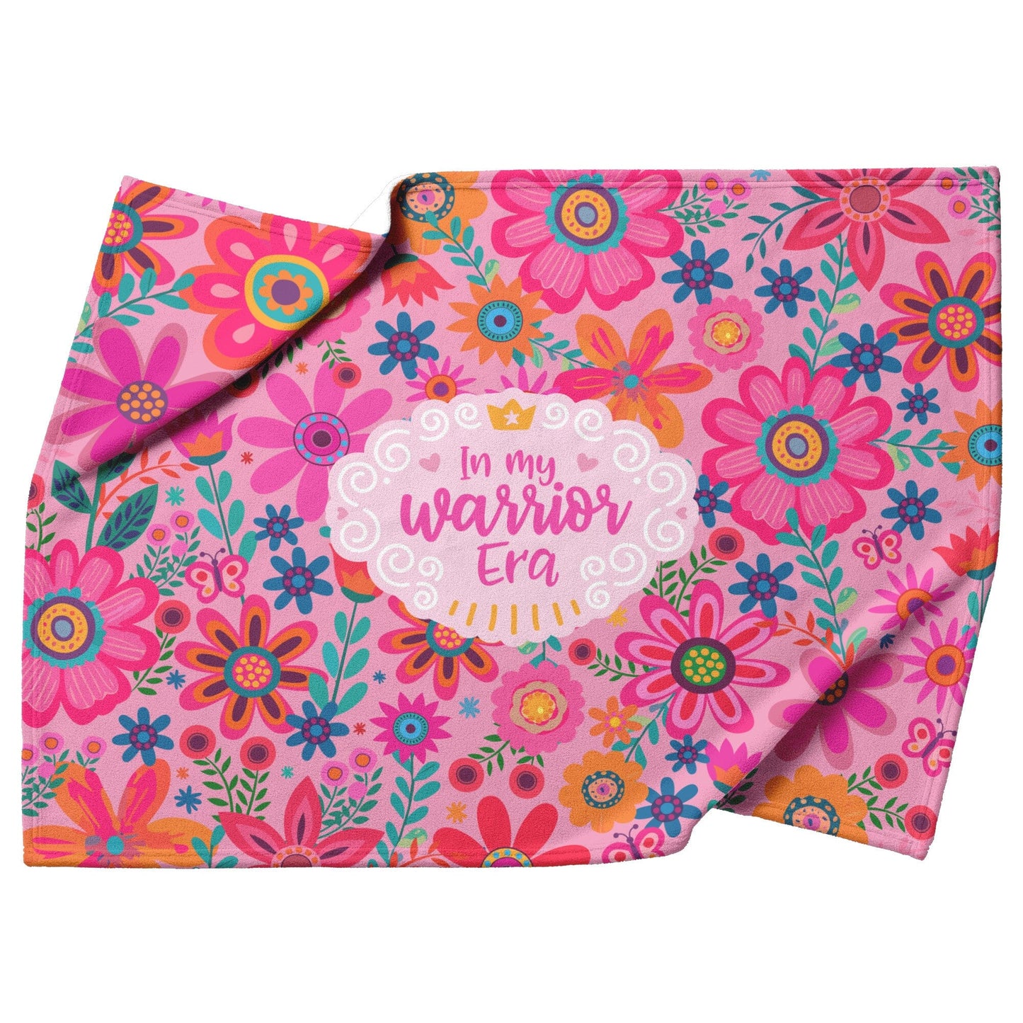 In My Warrior Era, Pink Ribbon October Blanket, Fighter Emotional Support Blanket, Breast Cancer Survivor Blankets teelaunch "50 x 60" Fleece
