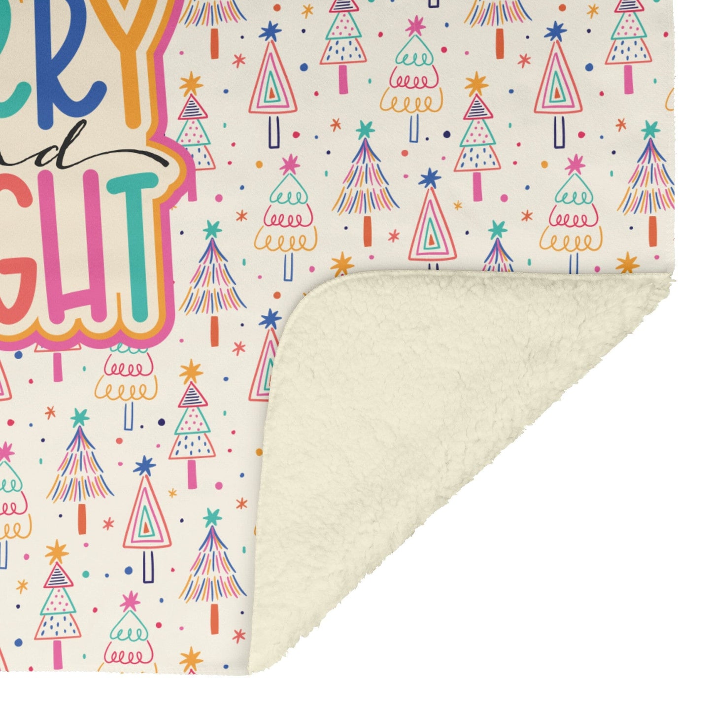 Merry and Bright Christmas Blanket Blankets teelaunch