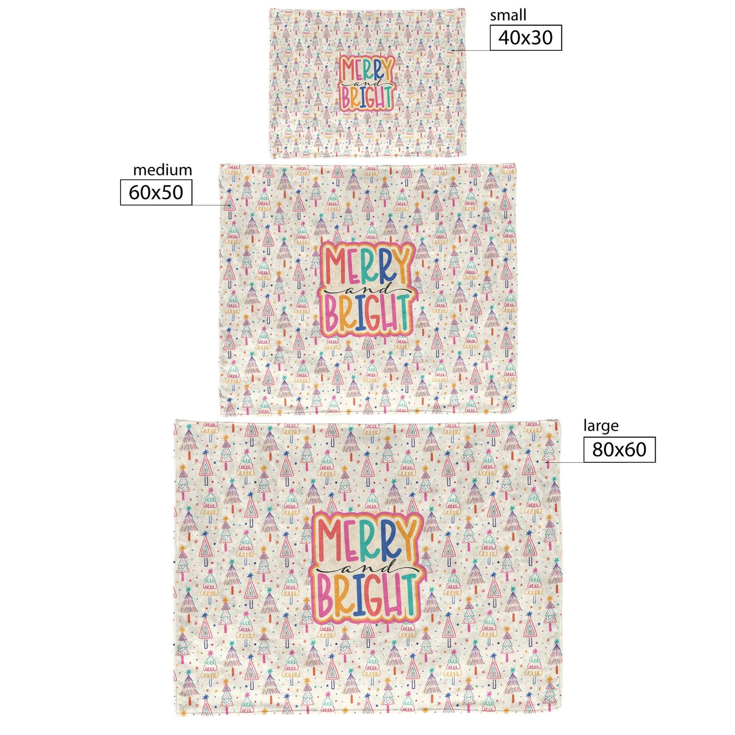 Merry and Bright Christmas Blanket Blankets teelaunch