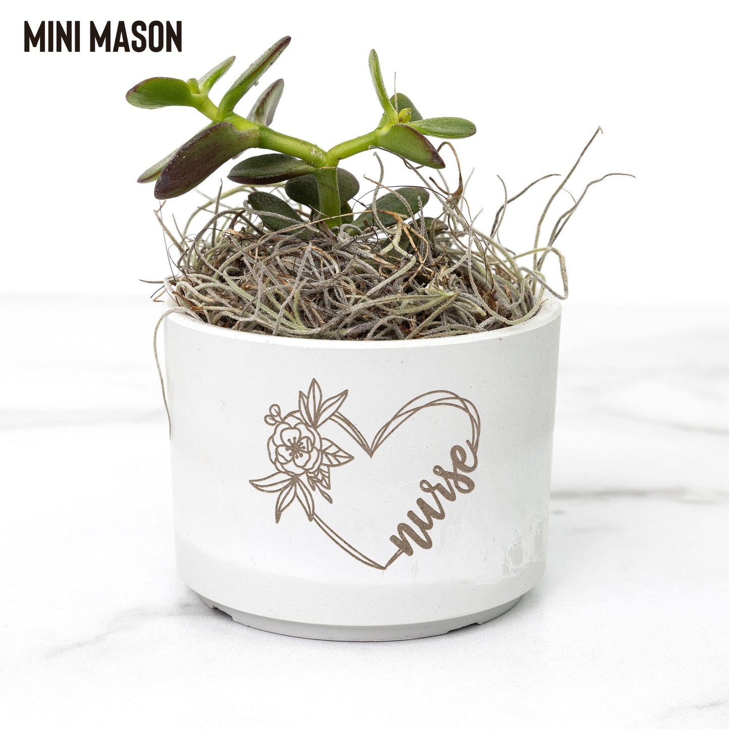 Nurse Thank You Gift for Nurse Wife, Oncology Nurse Appreciation Gift, Nurses Week Gifts for Co-workers, Personalized Succulent Planter Gift Desk Plant teelaunch