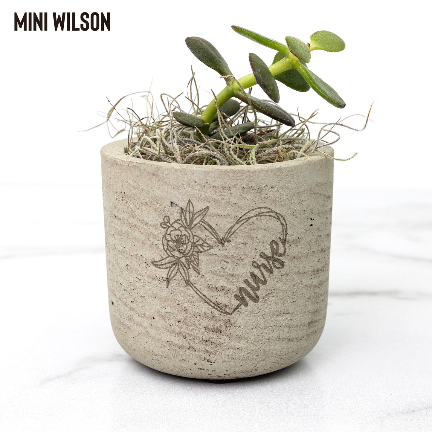 Nurse Thank You Gift for Nurse Wife, Oncology Nurse Appreciation Gift, Nurses Week Gifts for Co-workers, Personalized Succulent Planter Gift Desk Plant teelaunch