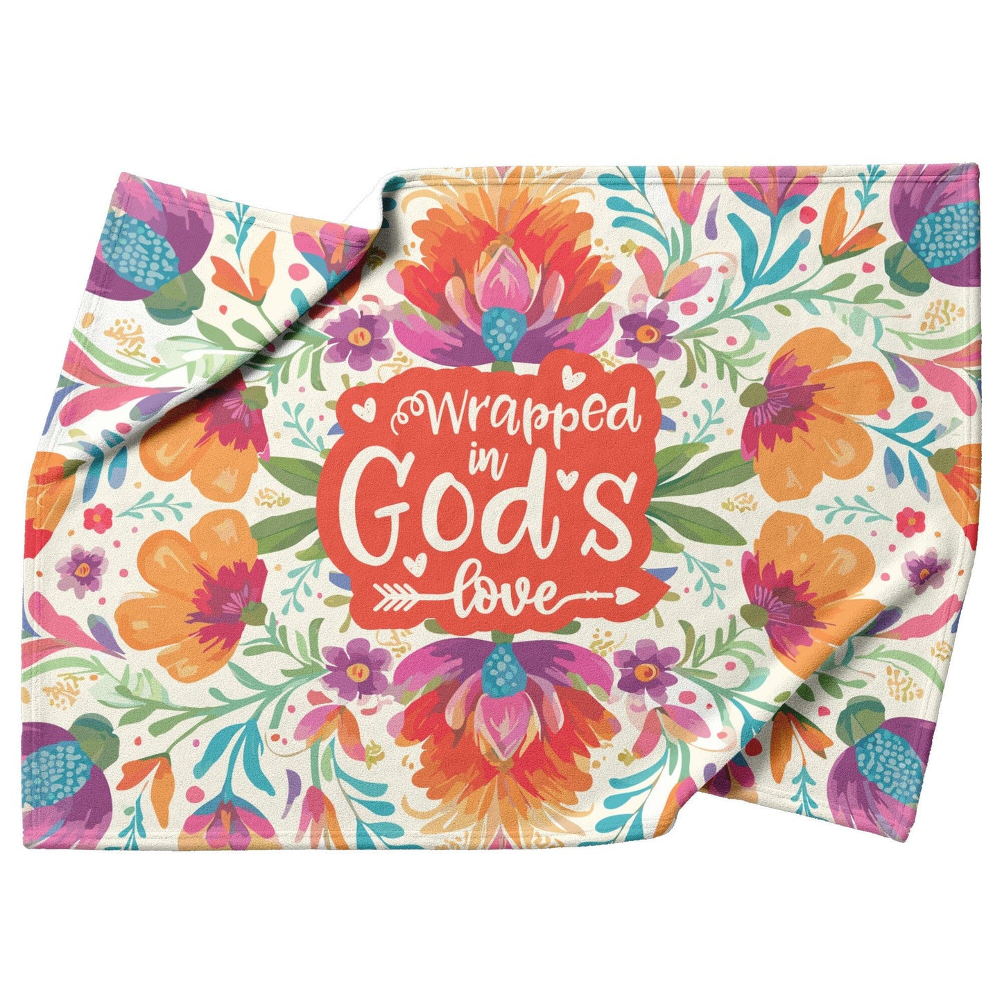 Wrapped In God's Love, Bible Study Blanket, Fleece Blanket Christain Home Decor Blankets teelaunch Lightweight Fleece - 50" x 60"
