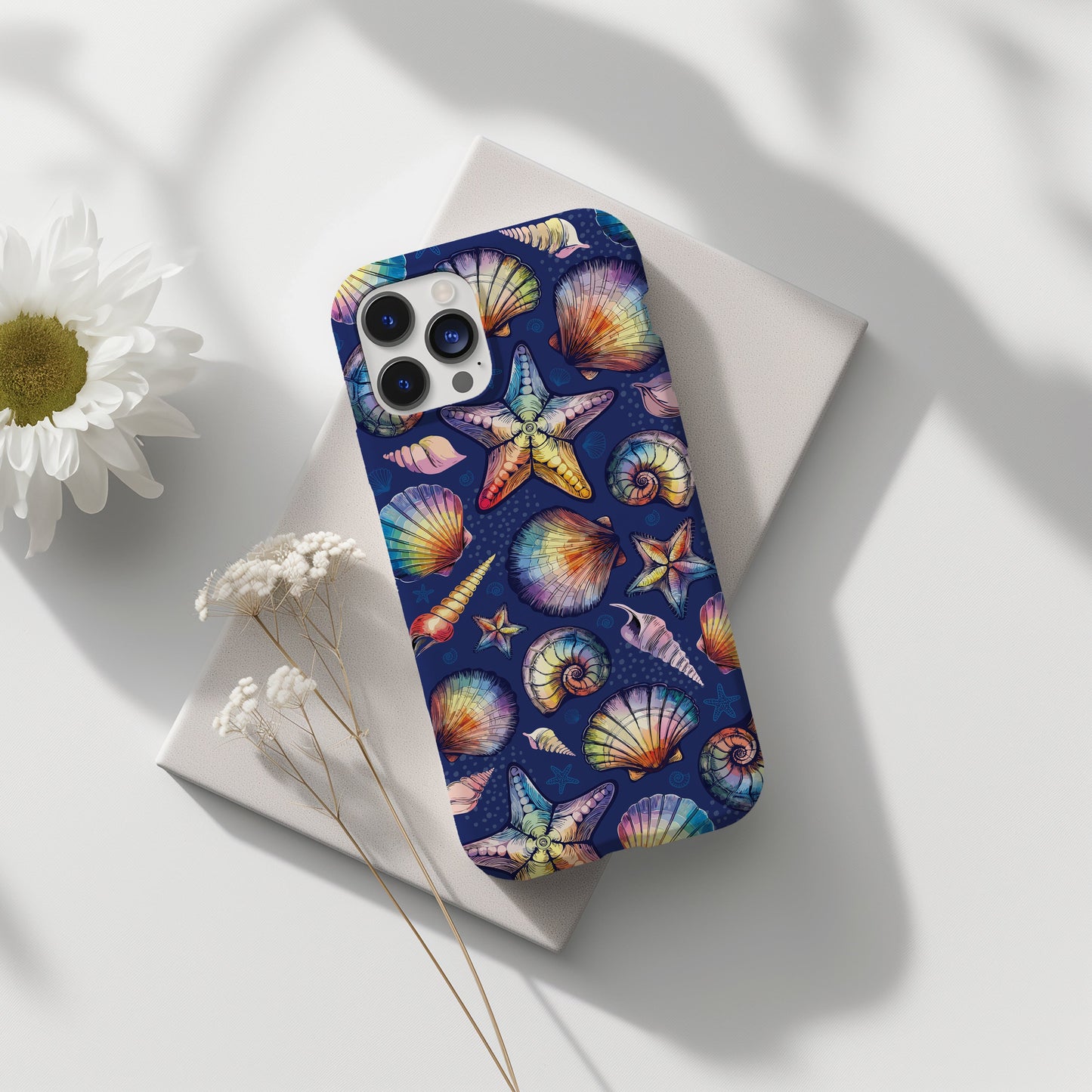 Rainbow Seashell Phone Case • Designed to fit most iPhone and Samsung Phones Phone Case Printify