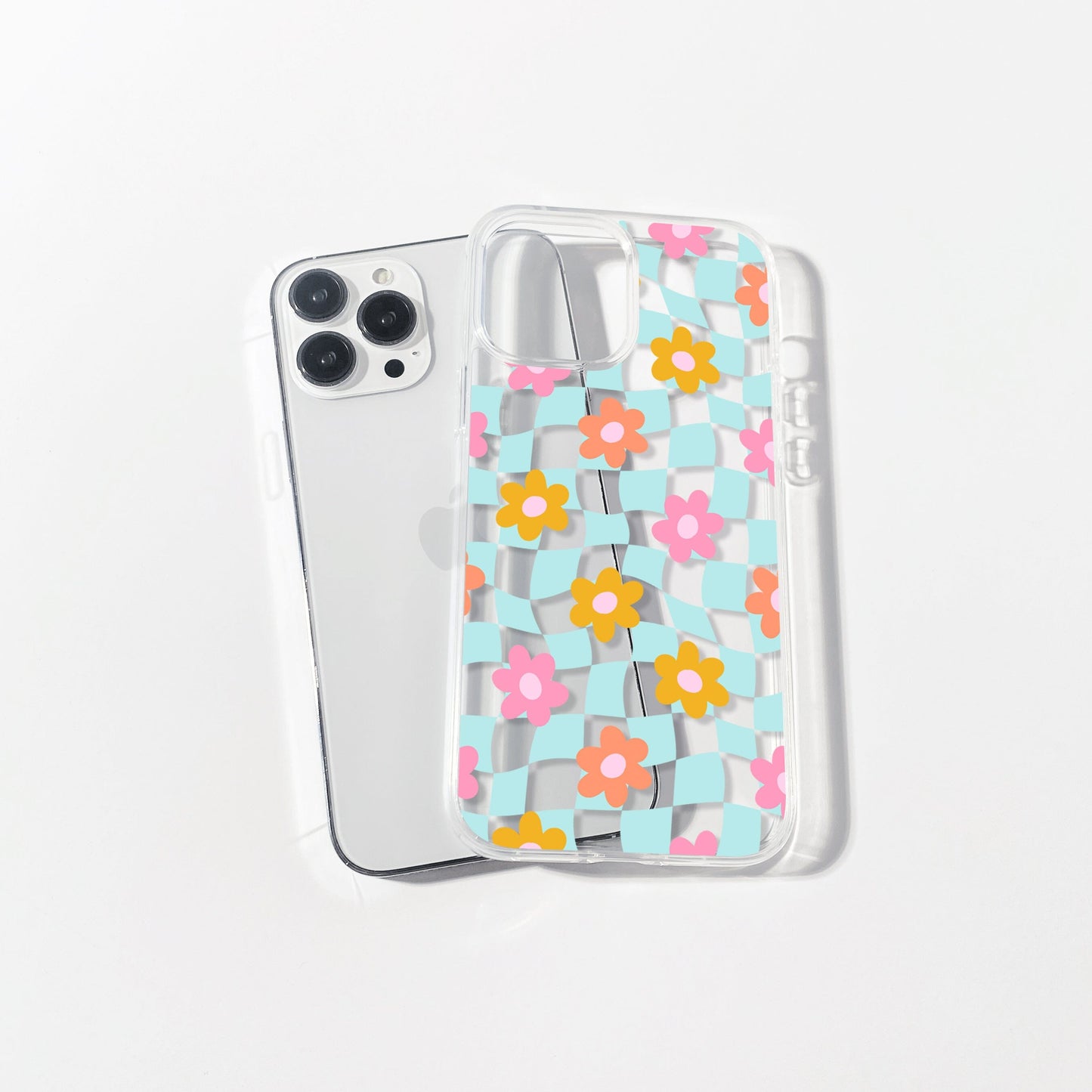 Cute Coconut Girl iPhone Cases • Colorful Floral Clear Phone Case Designed to fit Most iPhone and Samsung Models Phone Case Printify