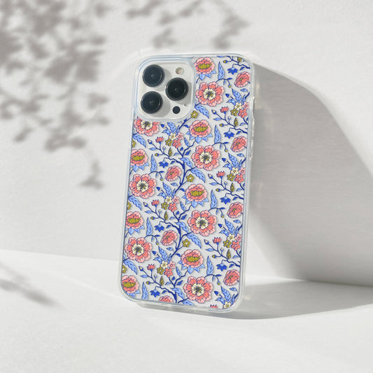 Clear Phone Case, iPhone 16 Pro Max Case, Chinoiserie Toile – Compatible with Most iPhone and Samsung Models Phone Case Printify