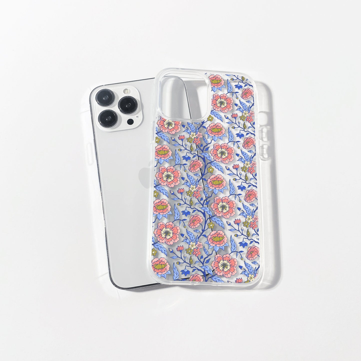 Clear Phone Case, iPhone 16 Pro Max Case, Chinoiserie Toile – Compatible with Most iPhone and Samsung Models Phone Case Printify