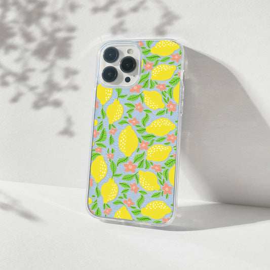Clear iPhone 16 Pro Phone Case, Lemon Citron Coquette Phonecase • Designed to fit Most iPhone and Samsung Models Phone Case Printify