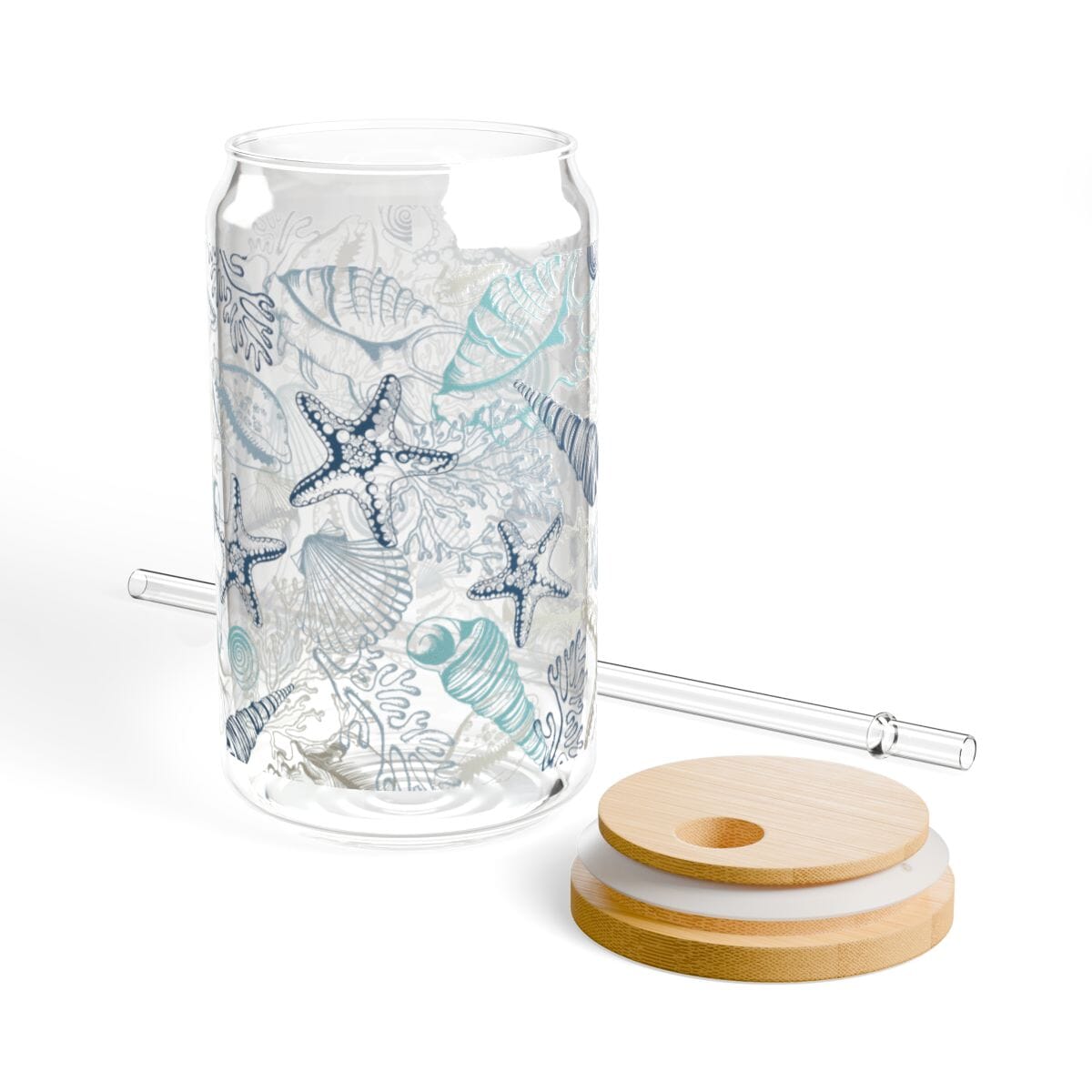 Clear iPhone Case • Blue Seashells Phone Case - Fits Most iPhone and Samsung Phones Phone Case Printify