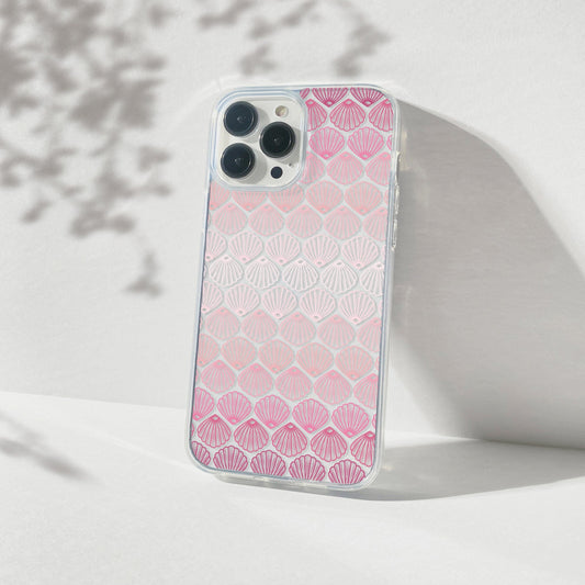 Coconut Girl iPhone 16 Clear Phone Case, Pink Seashell Design, Beachy Summer Vibes Aesthetic, iPhone 15, iPhone 14 13, Samsung Galaxy Phone Case Printify