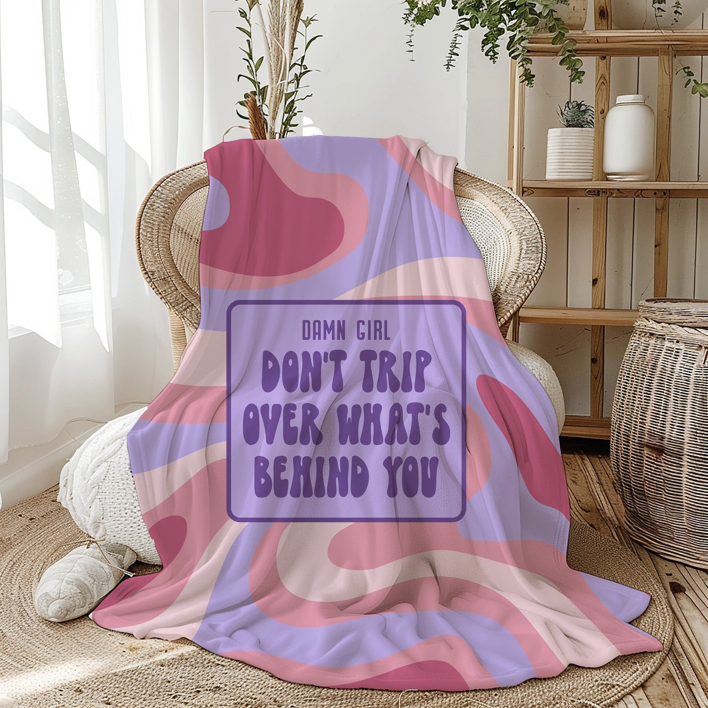 Don't Trip Over What's Behind You, Vintage Coquette Blankets Blankets teelaunch