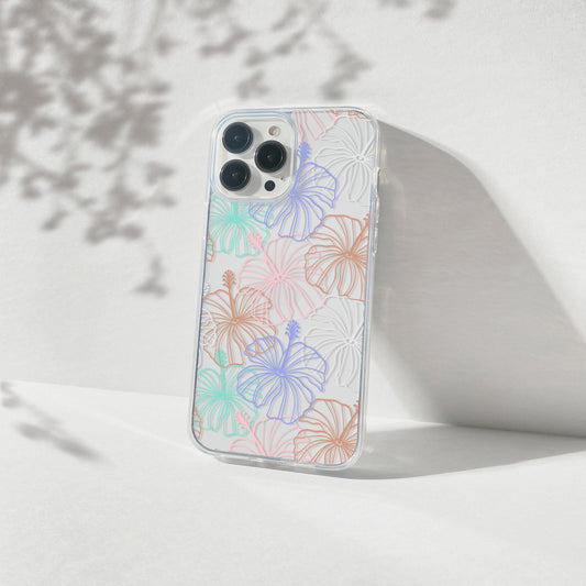 Hibiscus iPhone Case, Coconut Girl Clear Phone Case Compatible with most iPhone and Samsung Galaxy Models Phone Case Printify