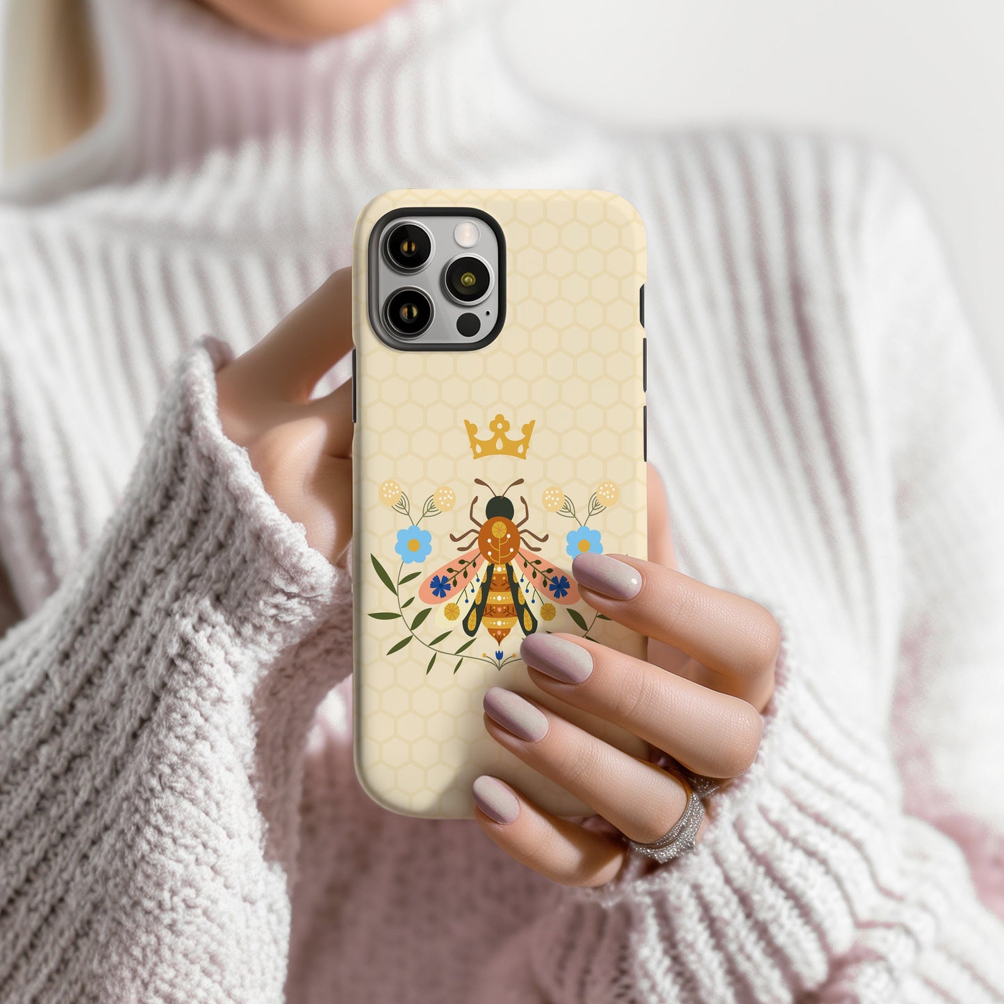 Queen Bee Phone Case • Deisgned to Fit Most iPhone and Samsung Models Phone Case Printify