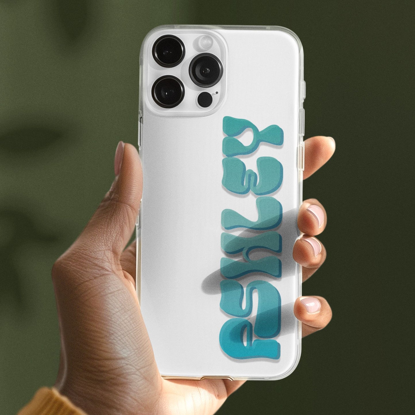 Name iPhone 16 Case, Clear Phone Cases • Designed to fit Most iPhone and Samsung Phones Phone Case Printify