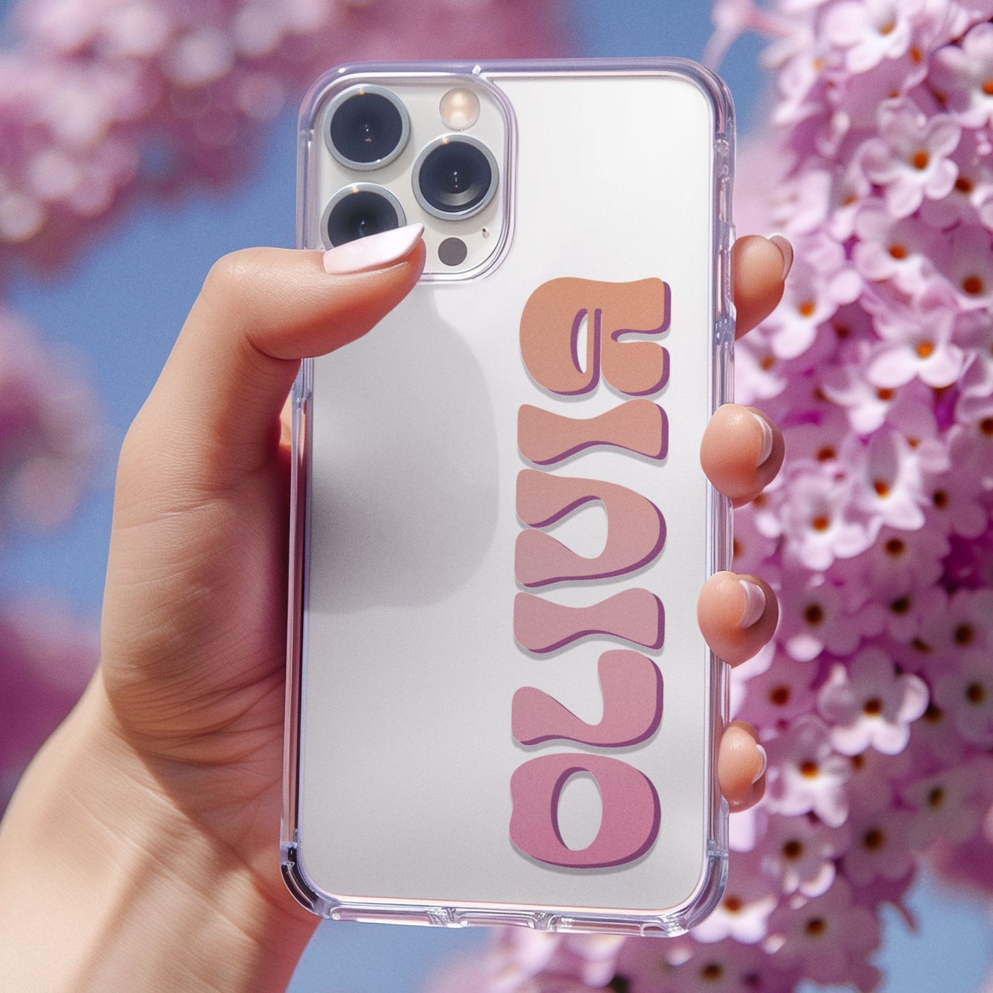 Name iPhone 16 Case, Clear Phone Cases • Designed to fit Most iPhone and Samsung Phones Phone Case Printify