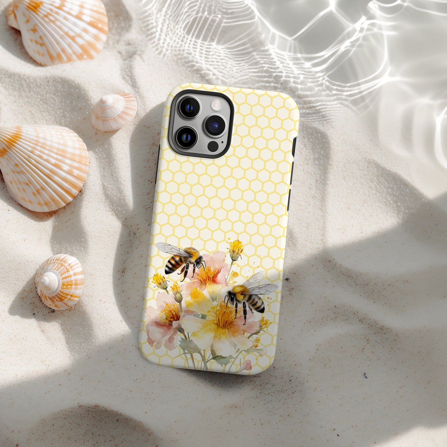 Honey Bee iPhone Case • Designed to Fit Most iPhone and Samsung Models Phone Case Printify