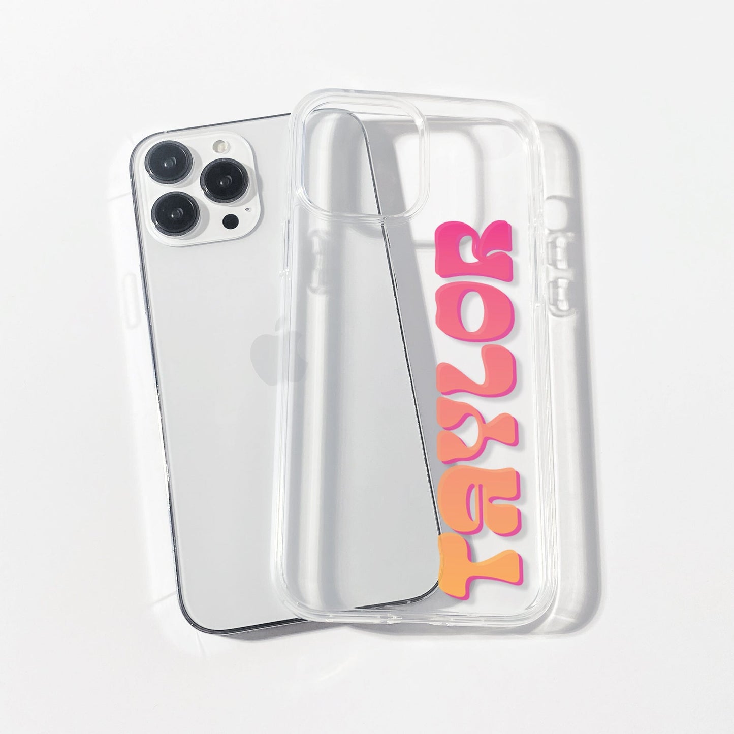 Name iPhone 16 Case, Clear Phone Cases • Designed to fit Most iPhone and Samsung Phones Phone Case Printify