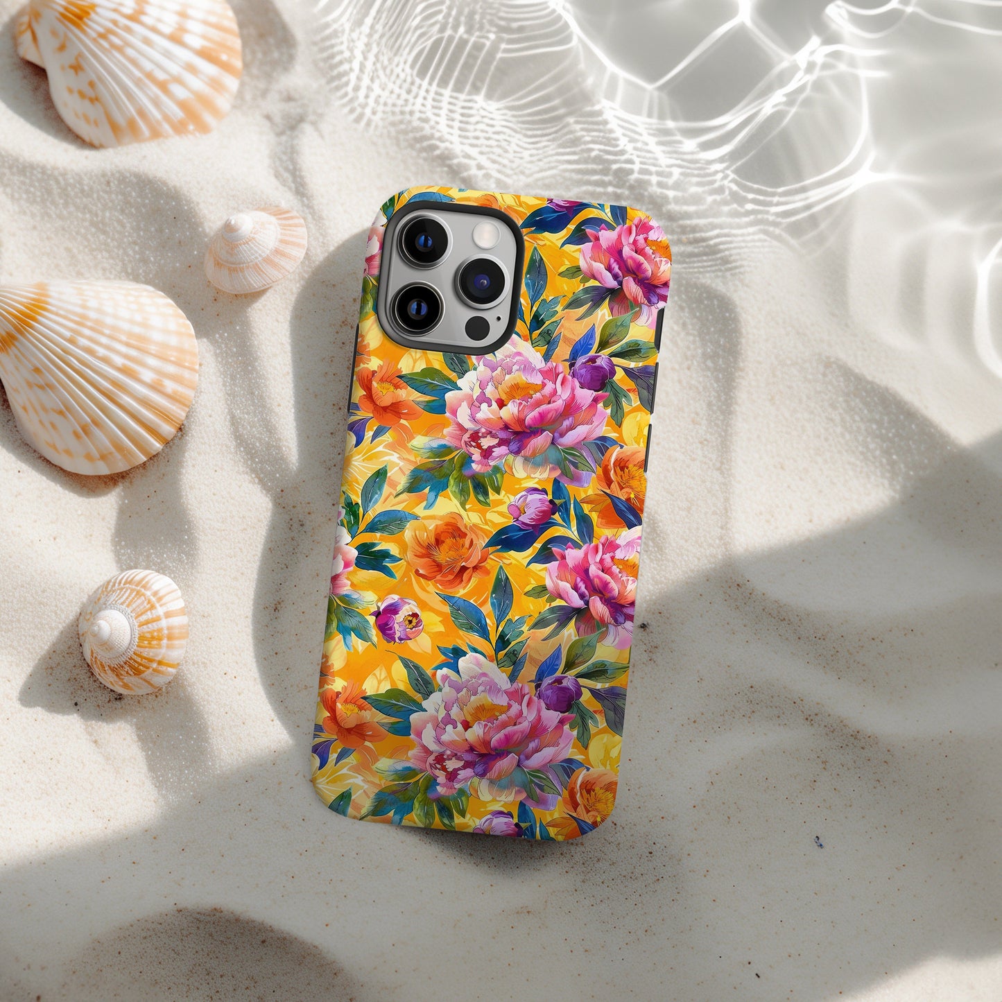 Spring Flowers Tough Phone Case • Designed to fit Most iPhone and Samsung Models Phone Case Printify