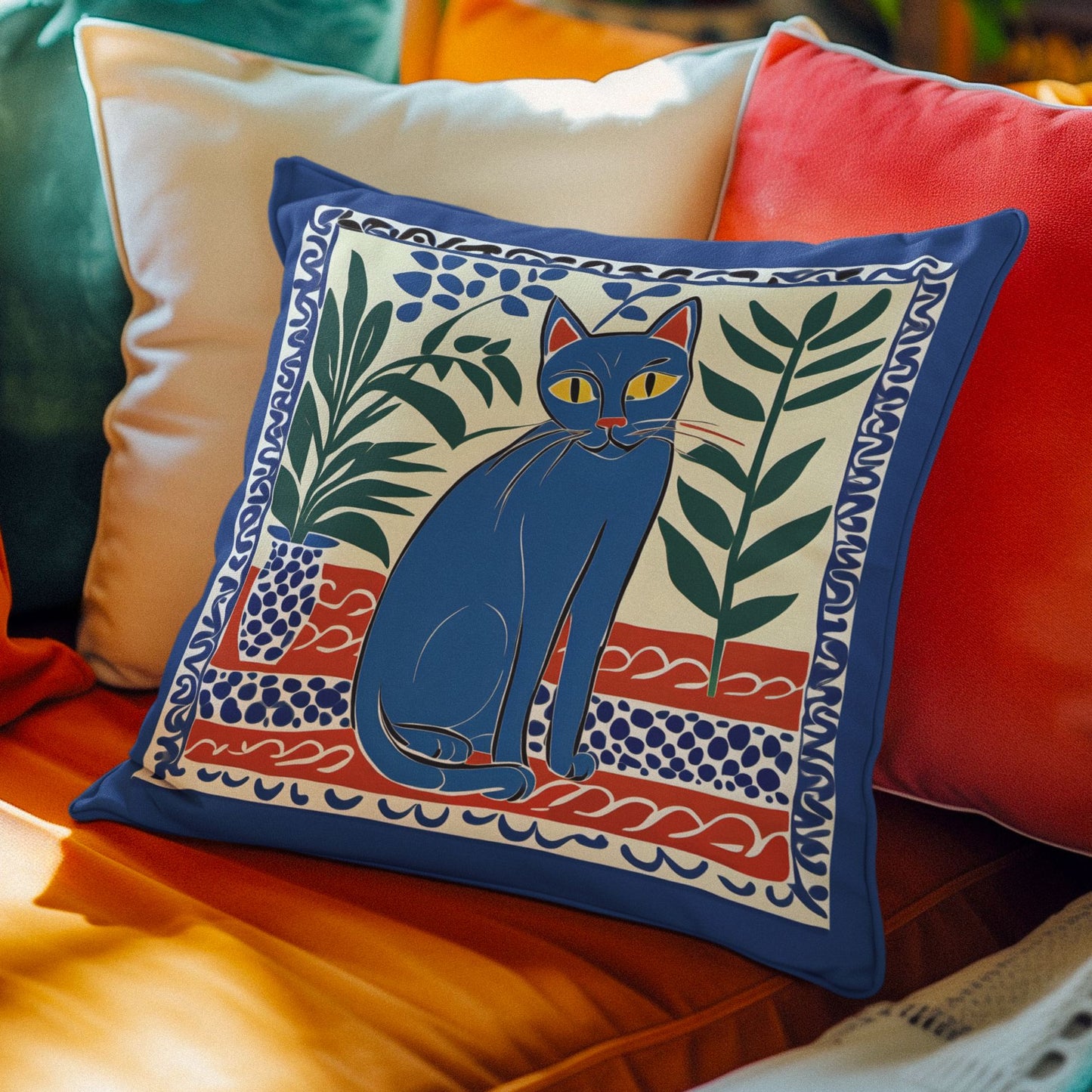 Tuxedo Cat Throw Pillow Home Decor • Henri Catisse Cat Pillow Cat Dad Gifts Home Goods teelaunch