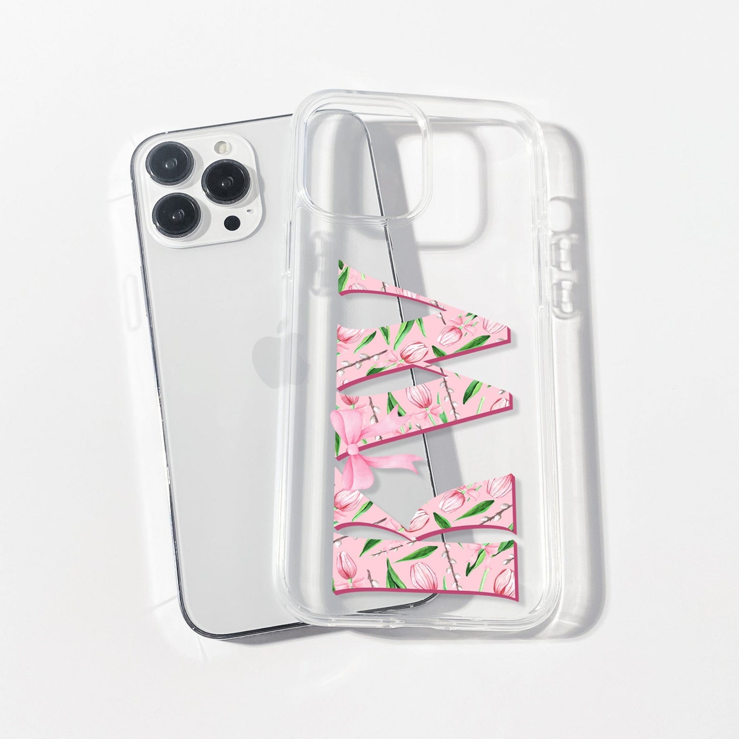 Initials iPhone 16 Pro Case, Clear Phone Cases • Designed to fit Most iPhone and Samsung Phones Phone Case Printify iPhone 16 Without gift packaging