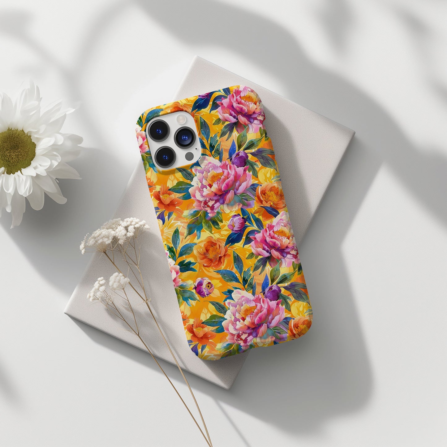 Spring Flowers Tough Phone Case • Designed to fit Most iPhone and Samsung Models Phone Case Printify