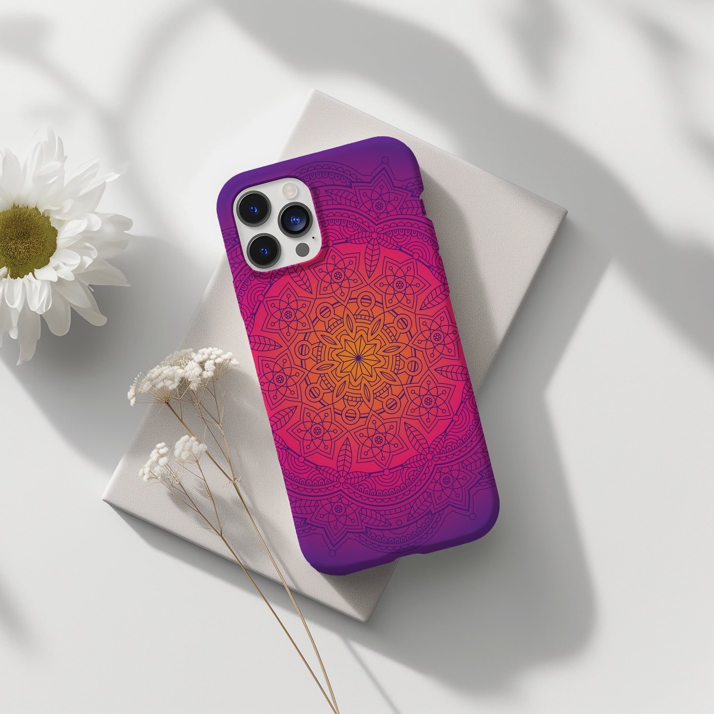 Pink Mandala iPhone Case • Designed to Fit Most iPhone and Samsung Models Phone Case Printify