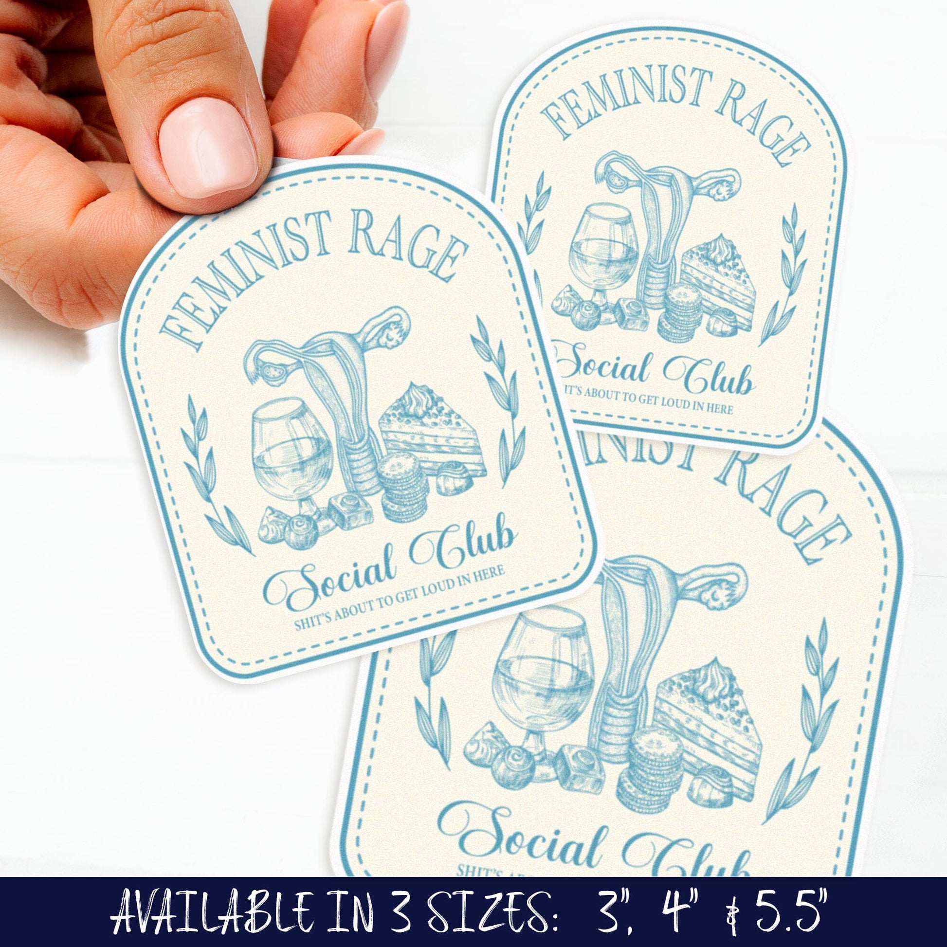 Feminst Rage Stickers ~ Water Bottle & Laptop Decals Paper products Printify