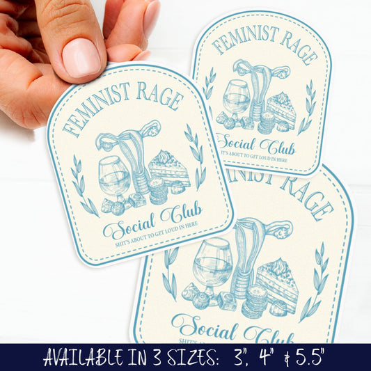 Feminst Rage Stickers ~ Water Bottle & Laptop Decals Paper products Printify