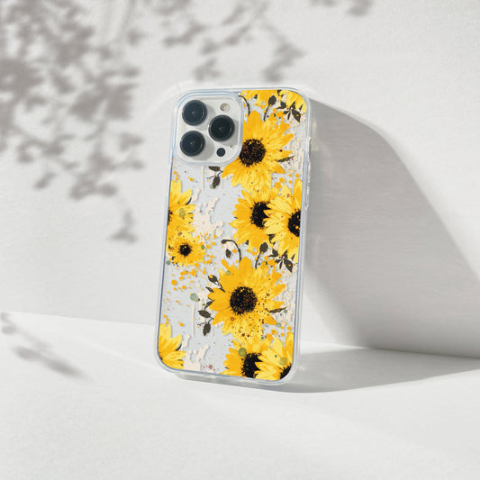 Summer Sunflower Clear Phone Cases, Floral Phone Case Compatible with most iPhone and Samsung Galaxy Models Phone Case Printify