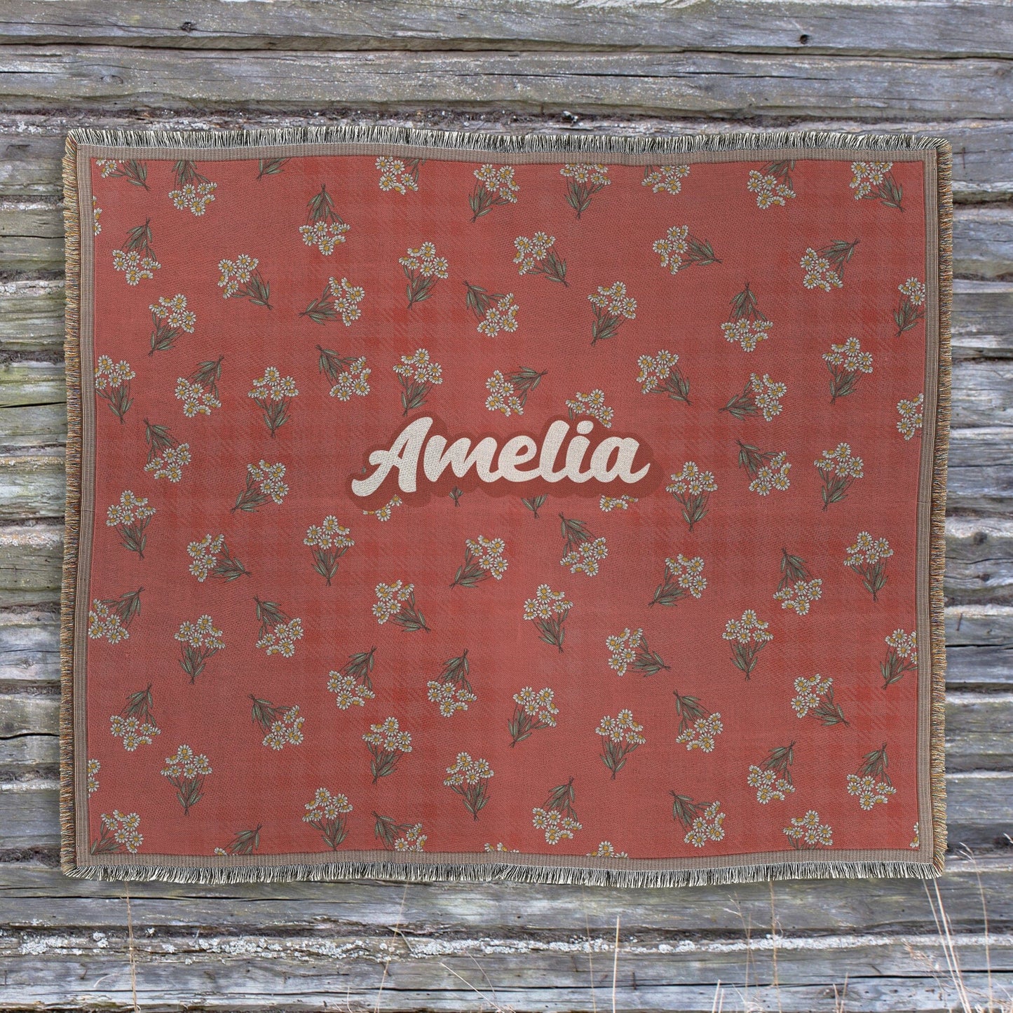 Woven Blanket Throw, Buffalo Plaid Fall Decor, Blankets teelaunch Personalized