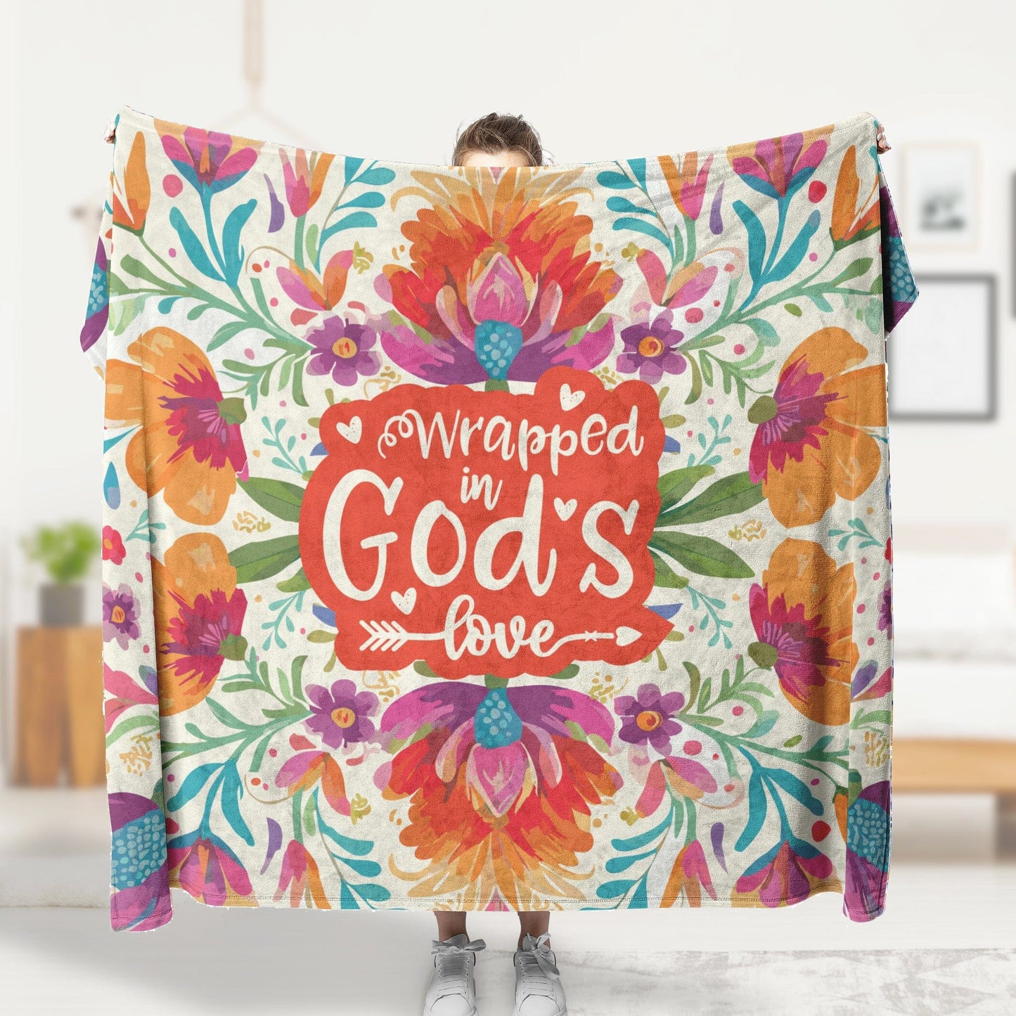 Wrapped In God's Love Bible Study Blanket • Fleece Blanket Christain Home Decor Blankets teelaunch