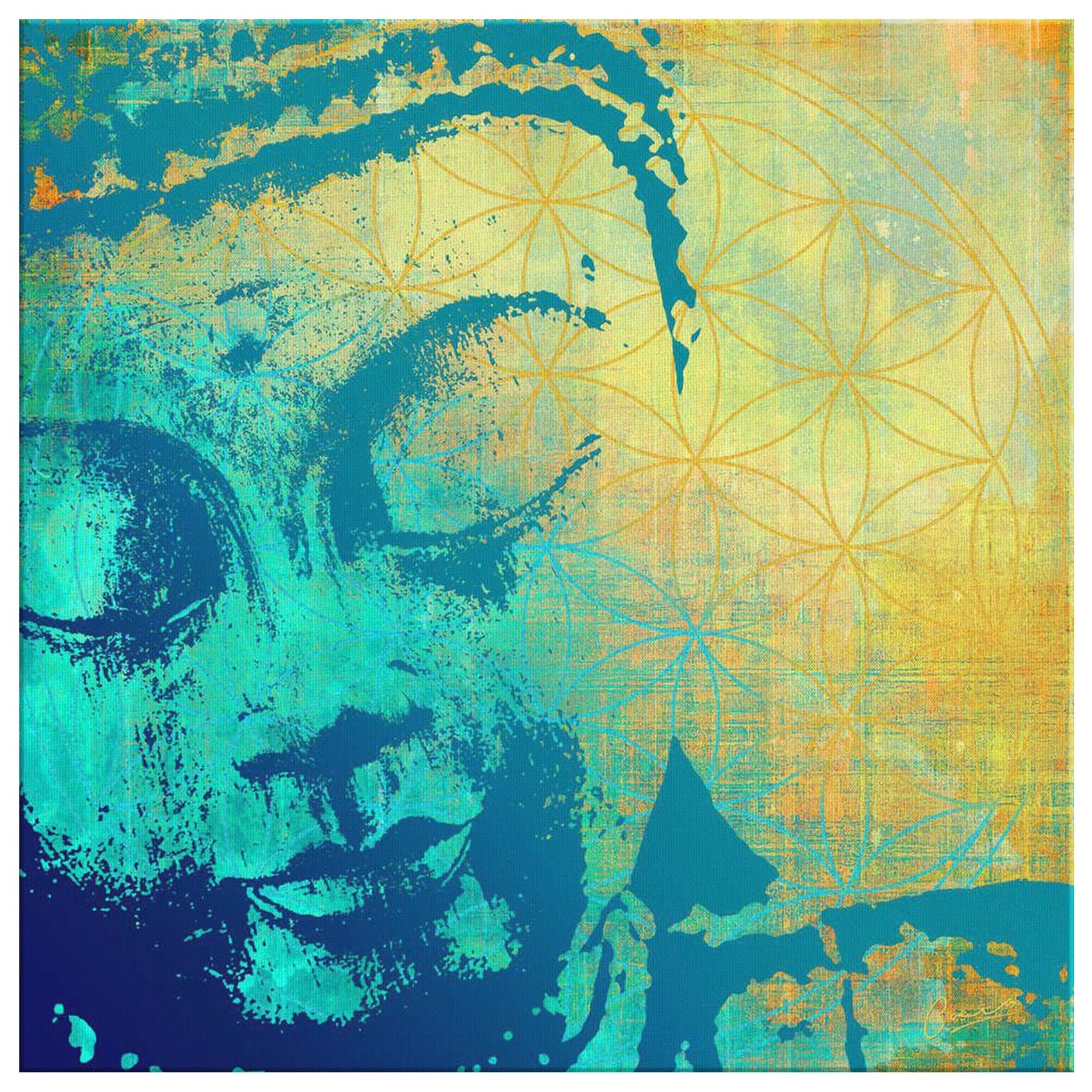 Tree Of Life Buddha Canvas Print