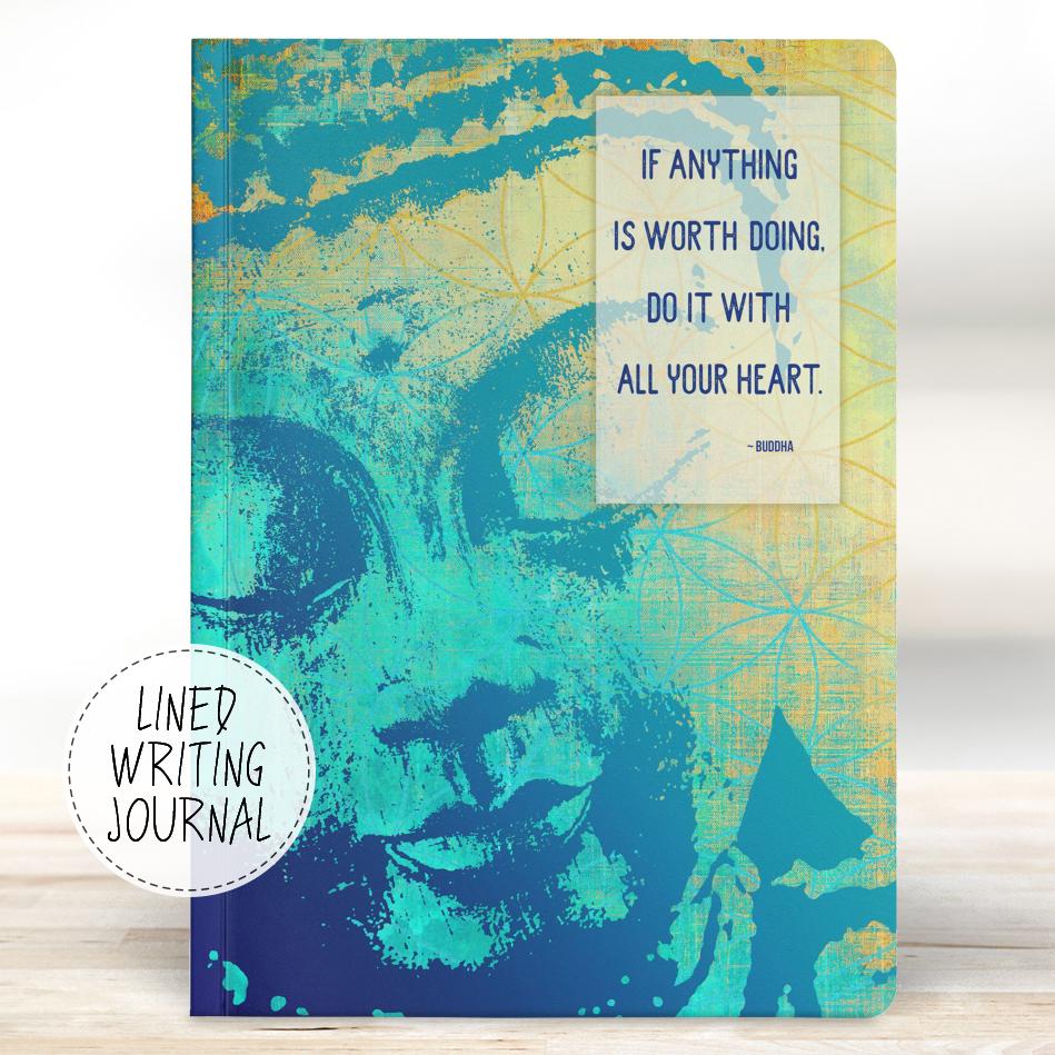 Tree Of Life Buddha Quote Writing Journal Journals teelaunch Large