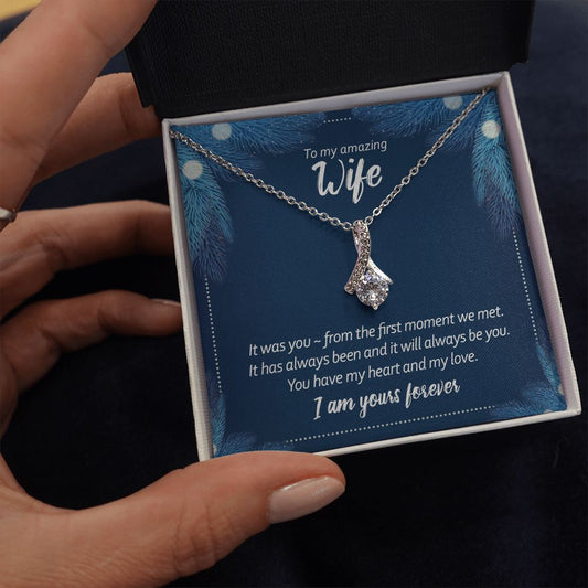Christmas Message To My Wife • Ribbon Pendant Jewelry ShineOn Fulfillment Standard Box 