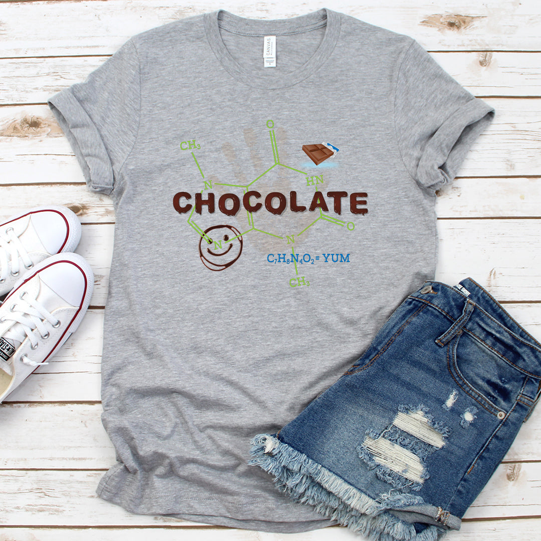 Chocolate Molecule for Chocolate Lovers • Unisex T-Shirt Apparel teelaunch Athletic Heather XS