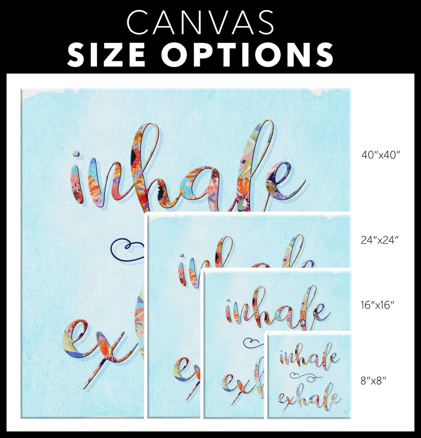 INHALE EXHALE Zen Wall Art Aesthetic Room Decor