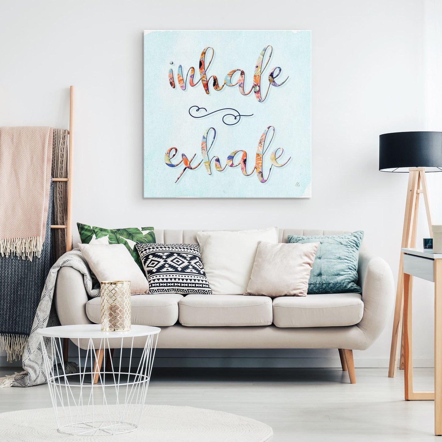 INHALE EXHALE Zen Wall Art Aesthetic Room Decor