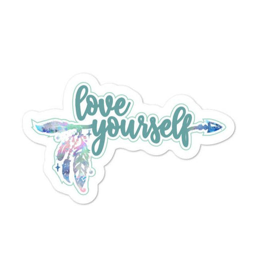 Love Yourself Sticker • Green Salmon Olive 3x3