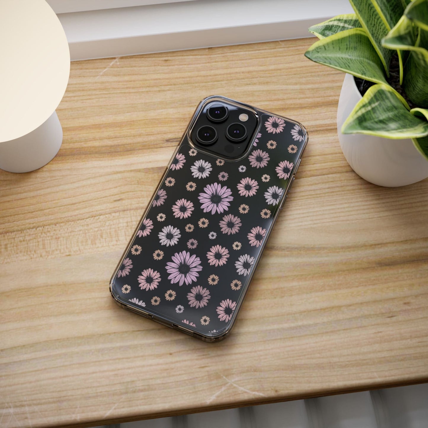 Autumn Clear Phone Cases, Pastel Flower iPhone 15 Case, Vintage 70s Retro Hippie Vibe, Abstract Floral iPhone 14 Case, 13 12, Samsung Galaxy Phone Case Printify 