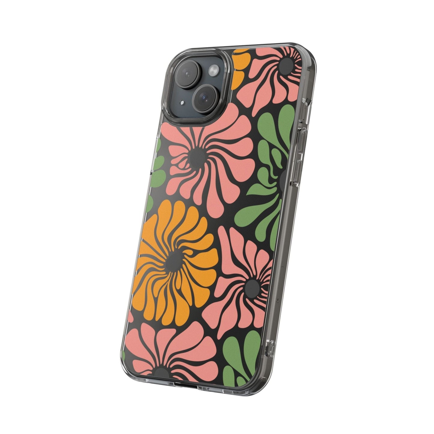 Retro Flower Phone Case, Hippie Boho Clear Phone Case, Matisse Flower Market Daisies Phonecase for iPhone 12, iPhone 13, iPhone 14 & Samsung Phone Case Printify 