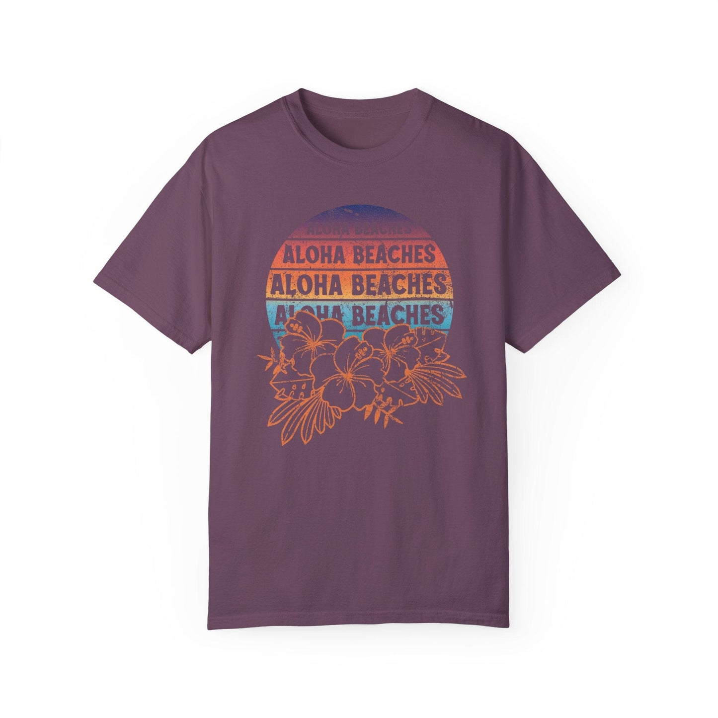 Mermaidcore Aloha Beaches Shirt, Coconut Girl Aesthetic, Ocean Inspired Style, VSCO Clothing, Y2K Shirts, Teenage Girl Gift T-Shirt Printify Berry S 