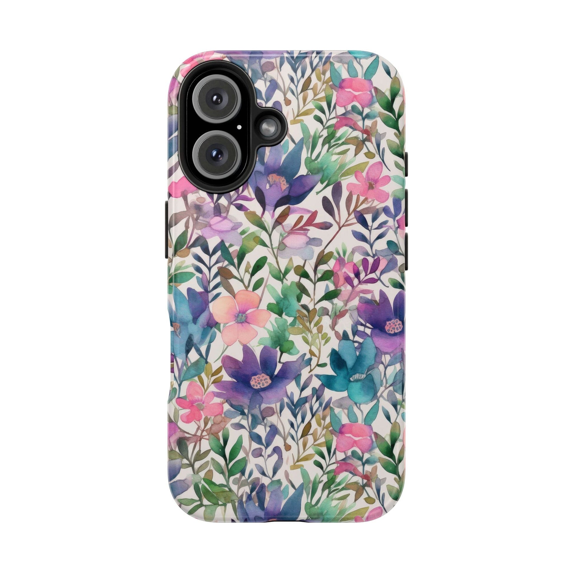 Petite Watercolor Flowers Tough Phone Case • Designed to fit Most iPhone and Samsung Phones Phone Case Printify iPhone 16 