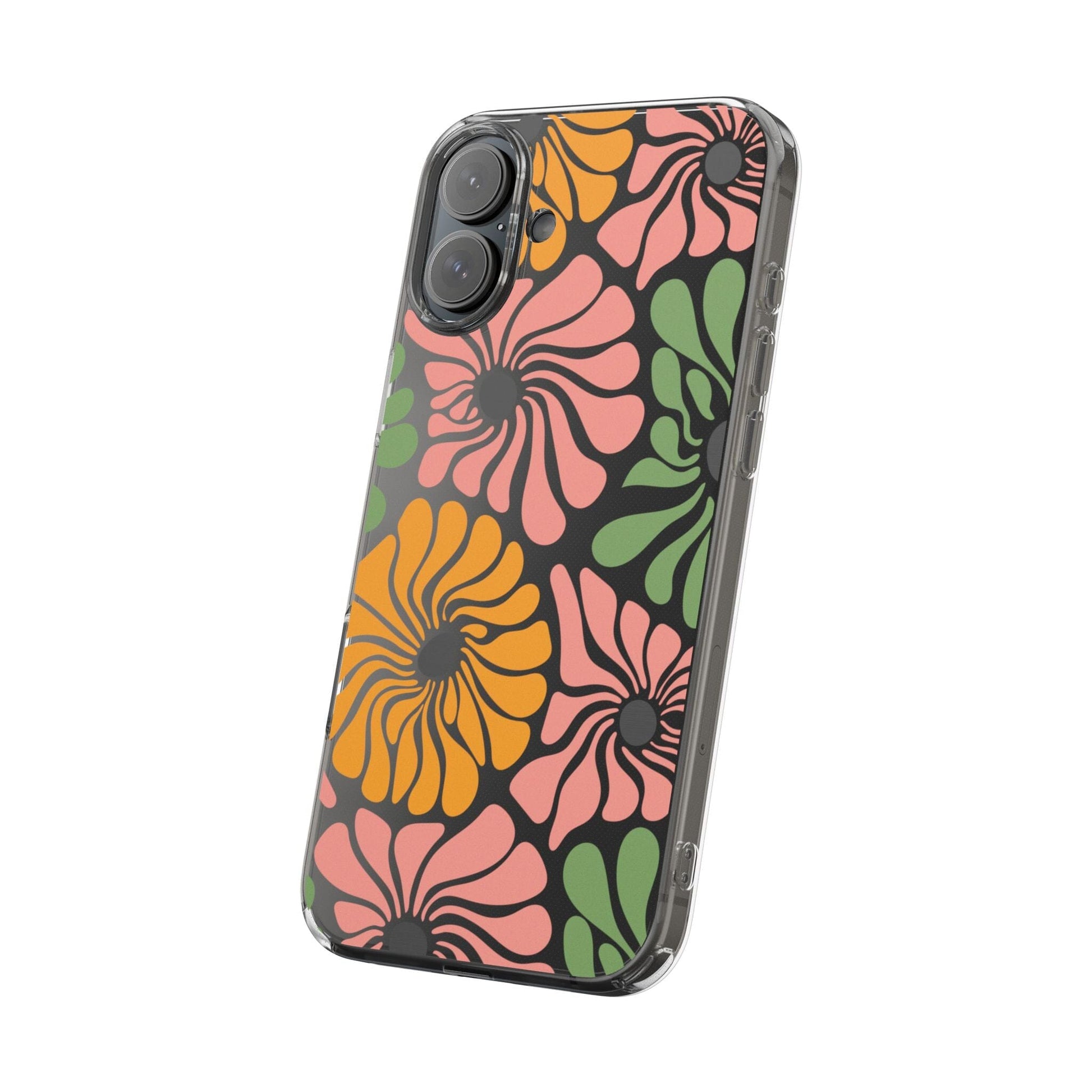 Retro Flower Phone Case, Hippie Boho Clear Phone Case, Matisse Flower Market Daisies Phonecase for iPhone 12, iPhone 13, iPhone 14 & Samsung Phone Case Printify 