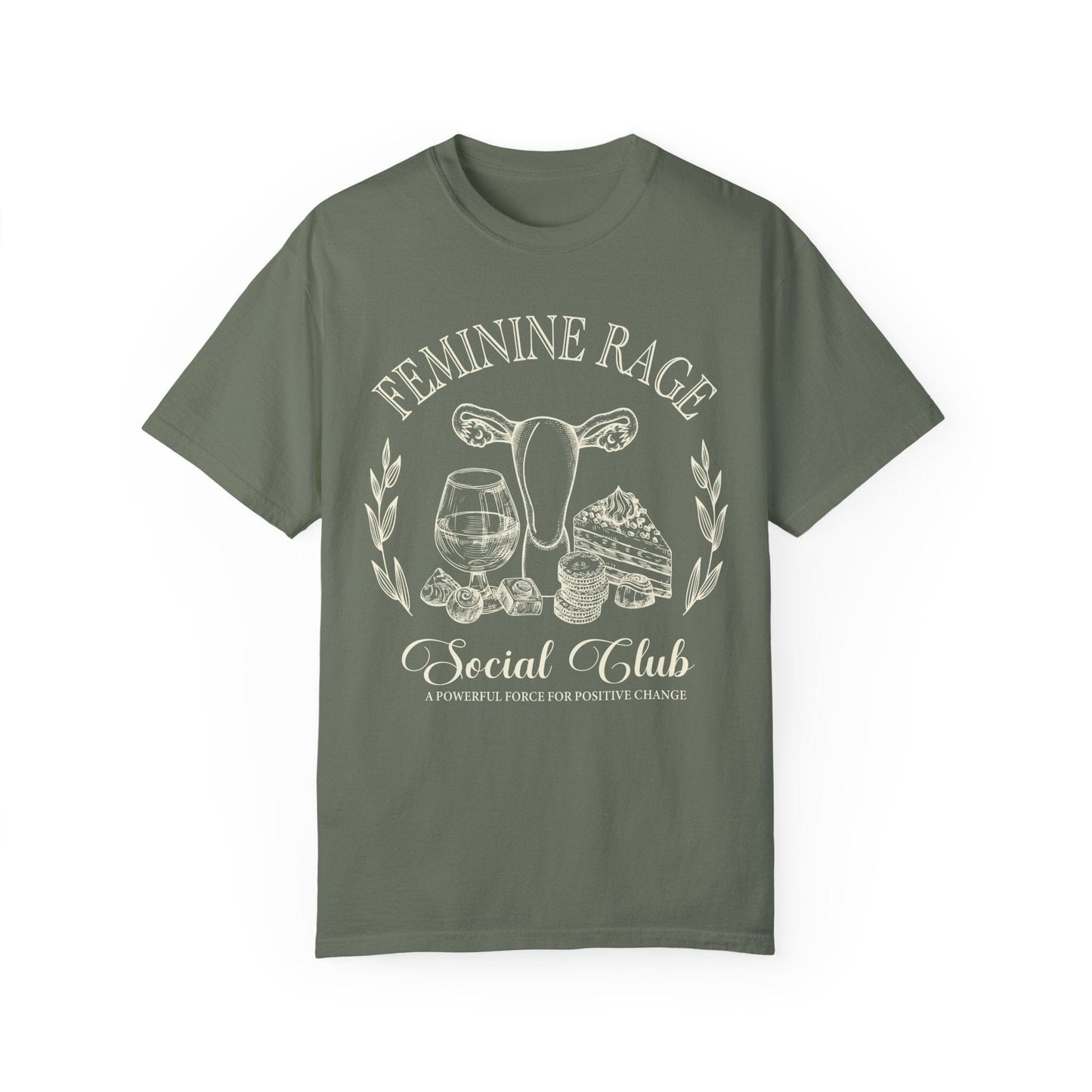 Feminine Rage Social Club T-shirt, Comfort Colors Shirts T-Shirt Printify 