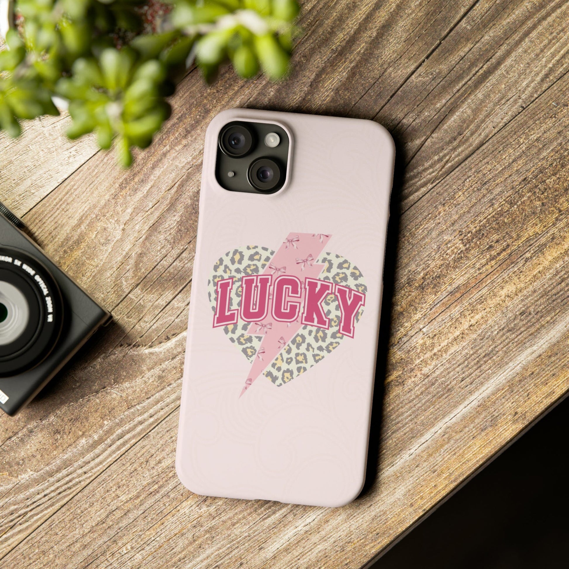 Lucky You Coquette iPhone Case, Slim Case, iPhone 13 - 15 ~ Multiple Options for iPhone and Samsung Phones Phone Case Printify iPhone 15 Plus 
